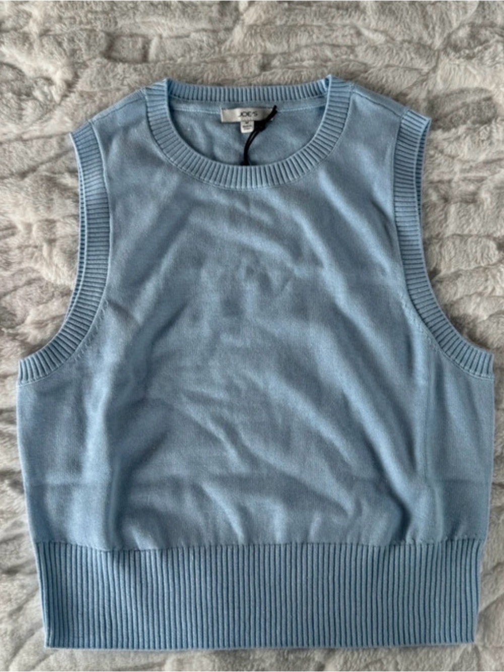 Joe's Jeans Sky Blue Sleeveless Crewneck Sweater Vest